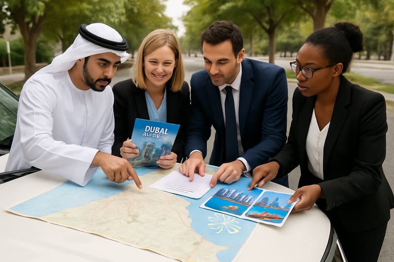 Dubai Travel Agency Road team planning travel experiences